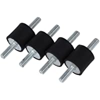 Aislador de vibracion - SODIAL(R)Montura de aislador de vibracion de caucho de rosca 1-4-20 (3-4&quot- x 3-4&quot-) M6 20 x 20mm…